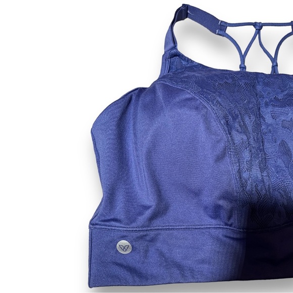 LIVI Active Lane Bryant Wireless Low Impact Lace Sports Bra Violet Purple 26 4x - Picture 3 of 7